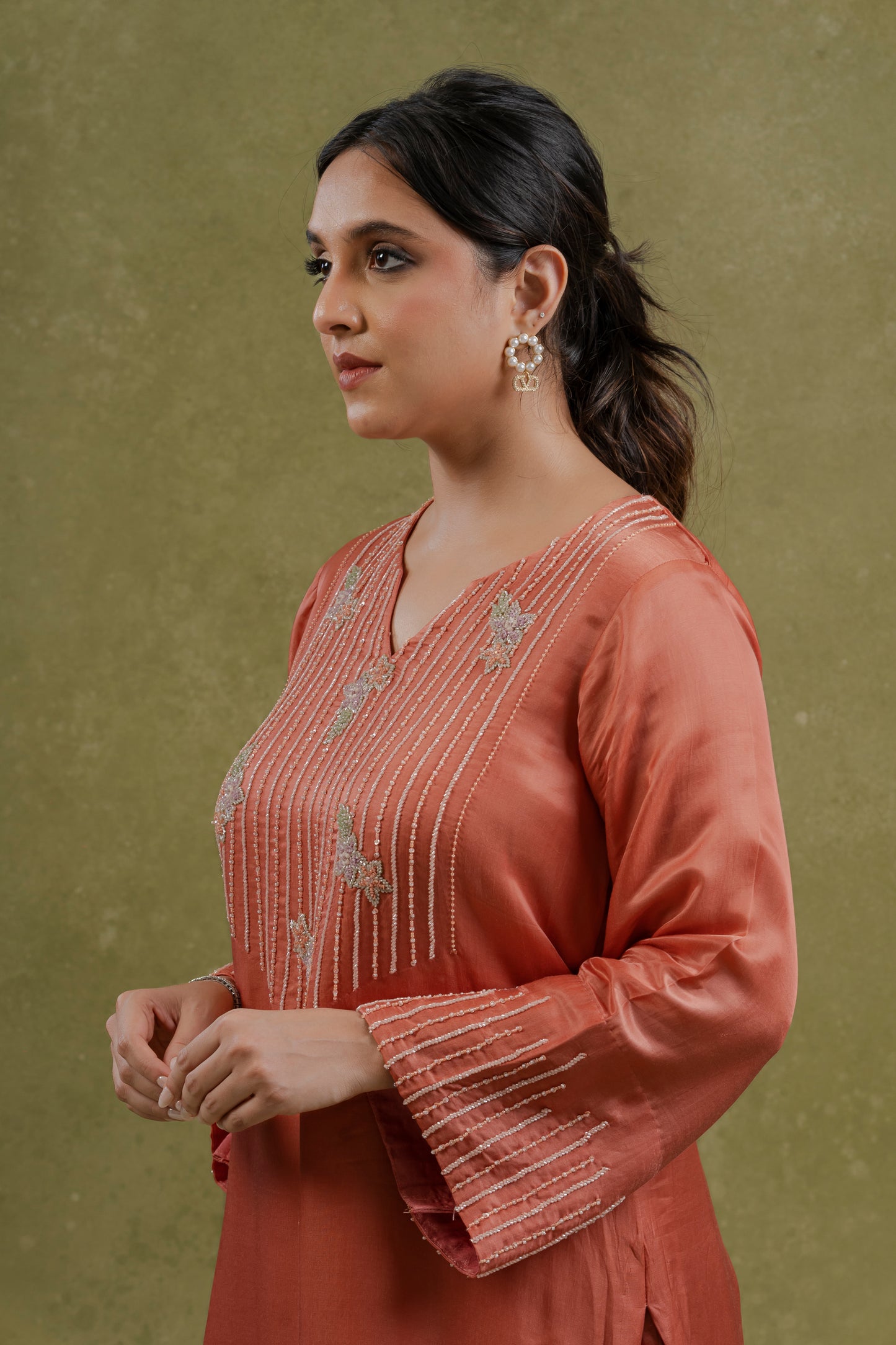 Peach Drape Set