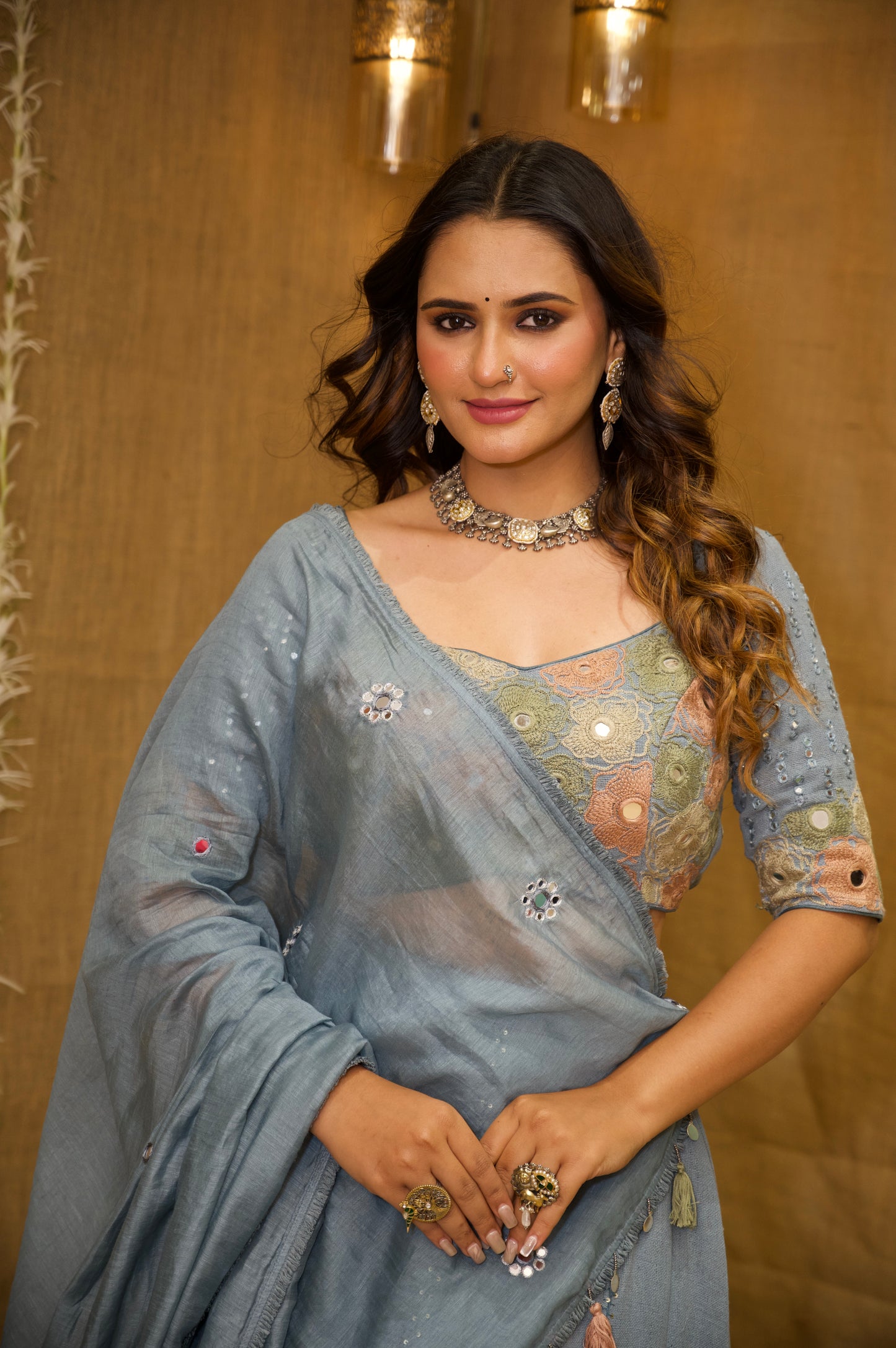 Aasmani Jute Set