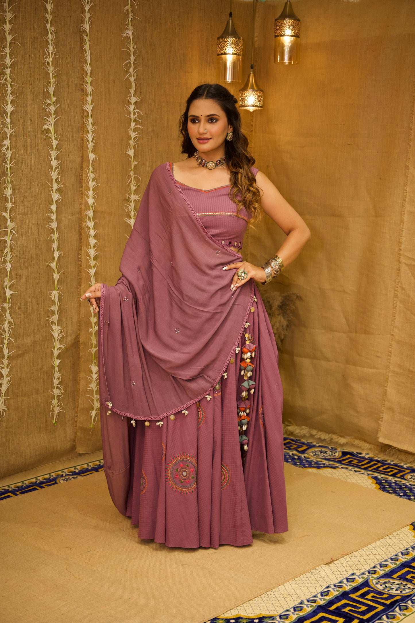 Lilac Leher Set