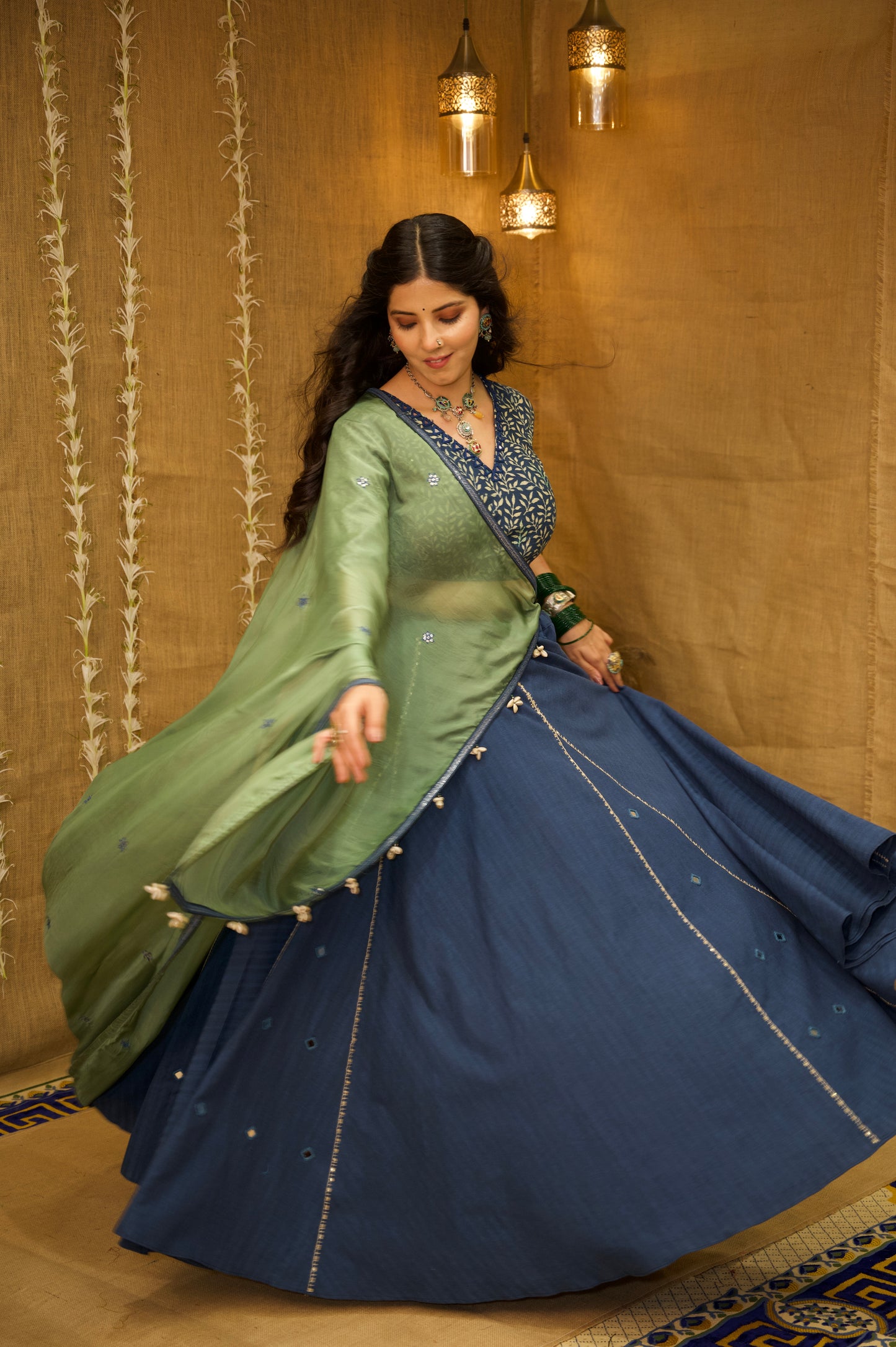 Indigo Phool Set