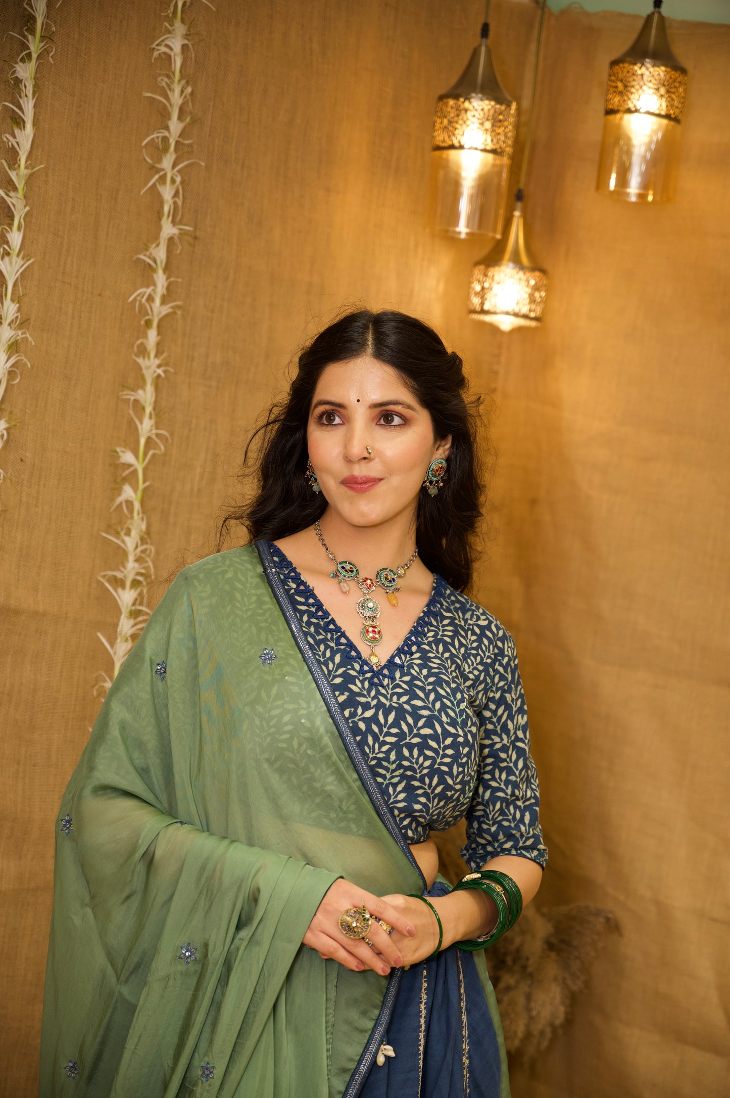 Indigo Phool Set