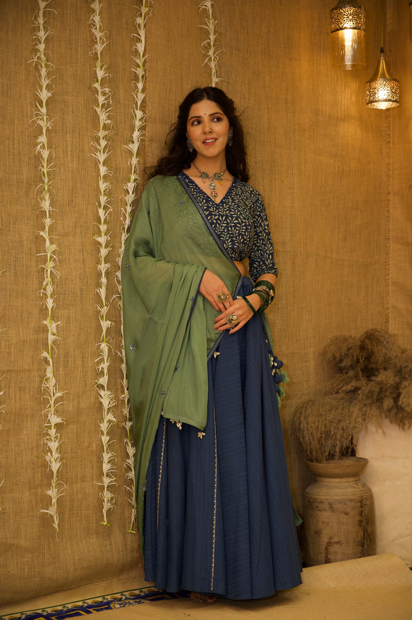 Indigo Phool Set