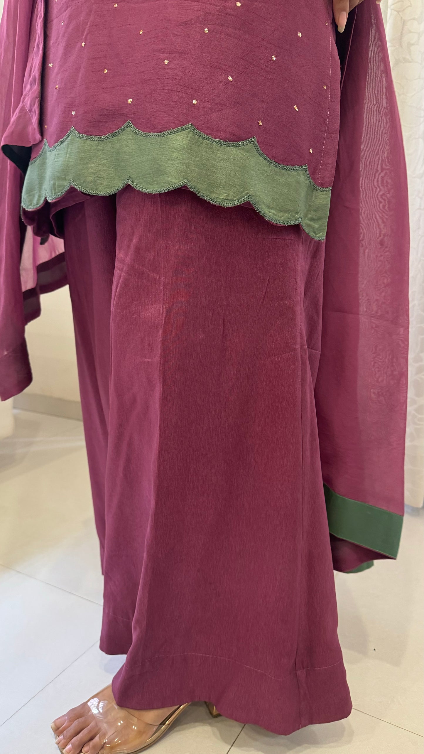 Mauve Mukaish Set