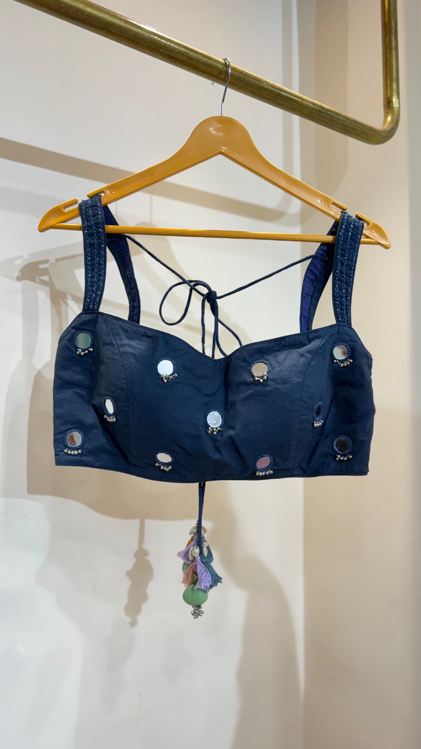 Navy Blue Kaanch Blouse