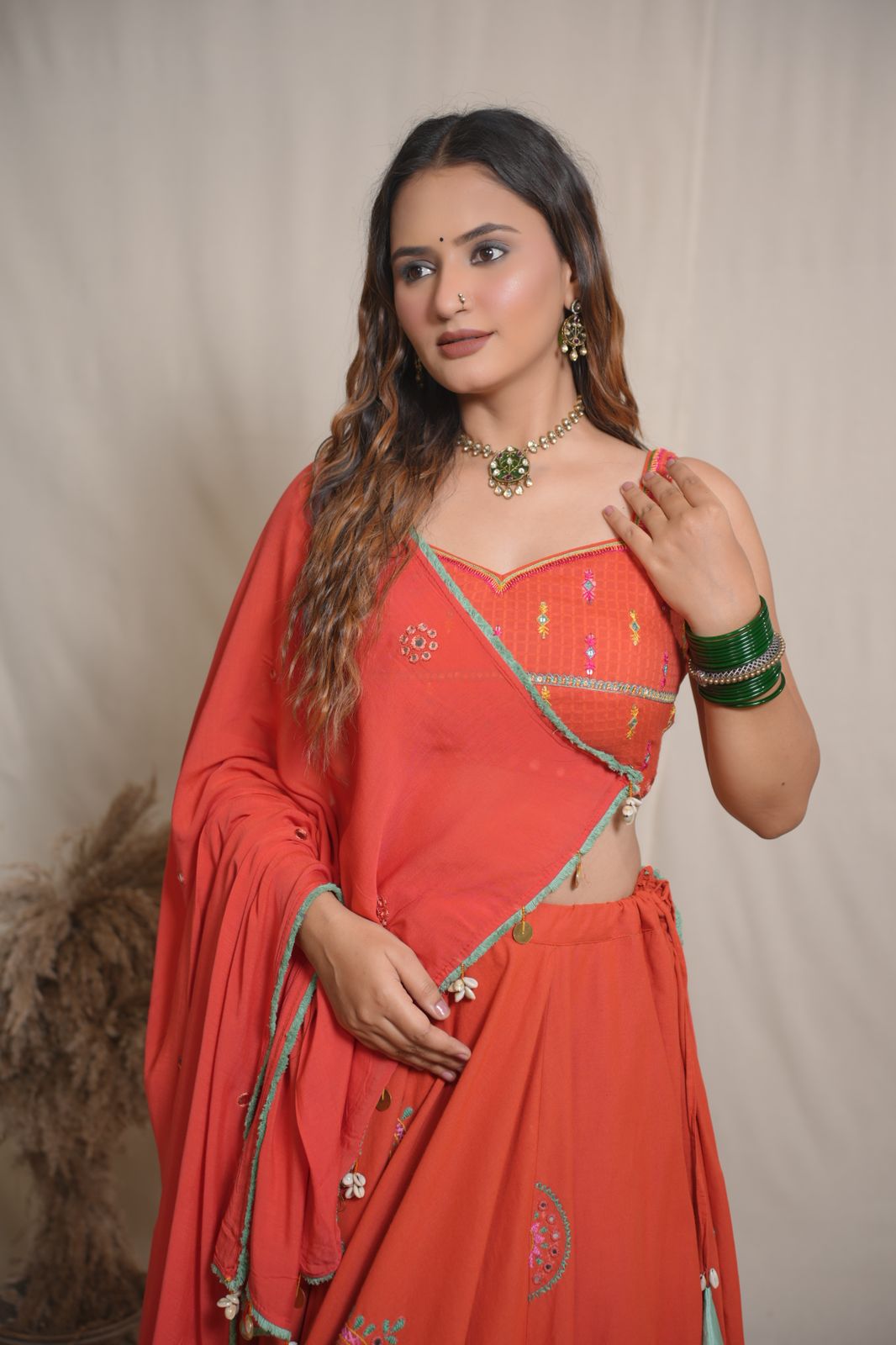 Mehra Orange Lehenga