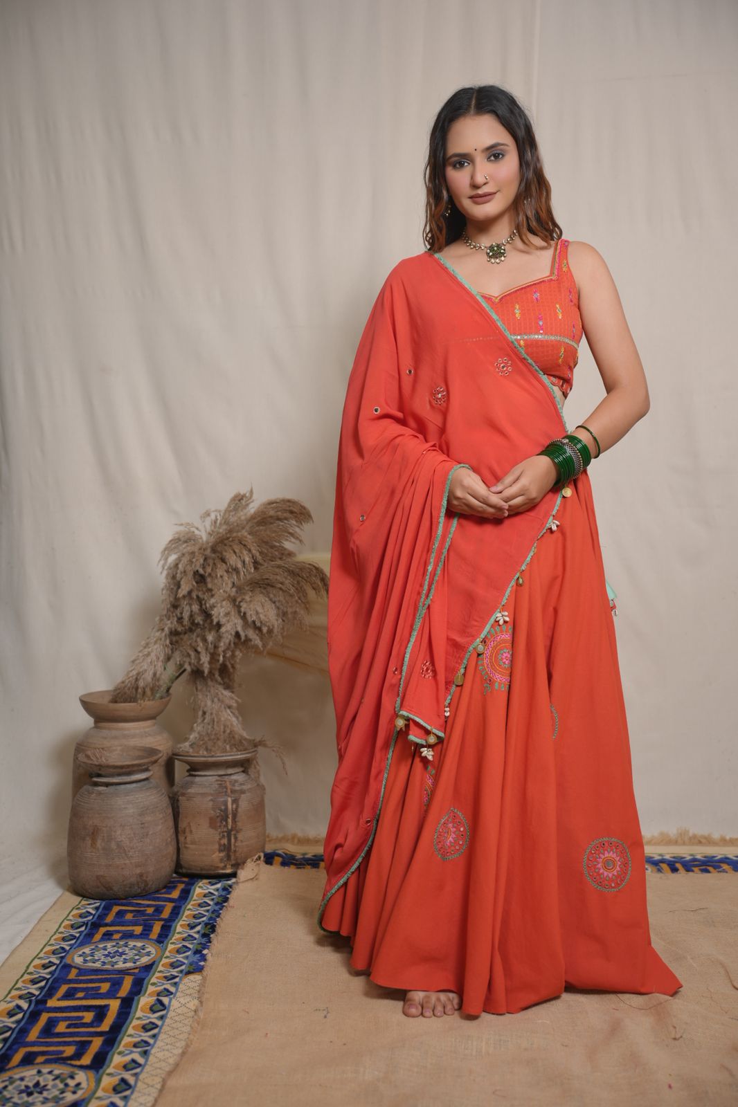 Mehra Orange Lehenga