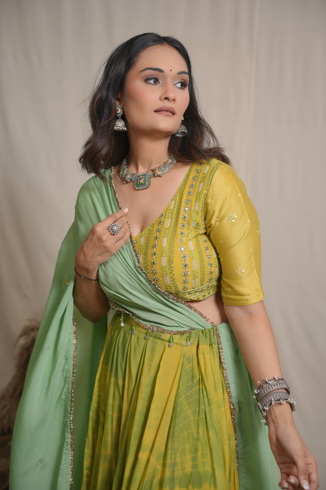 Vanya Shibori Lehenga