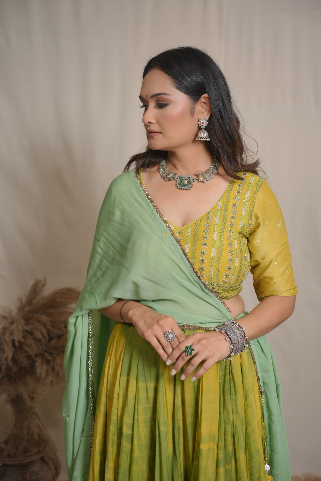 Vanya Shibori Lehenga