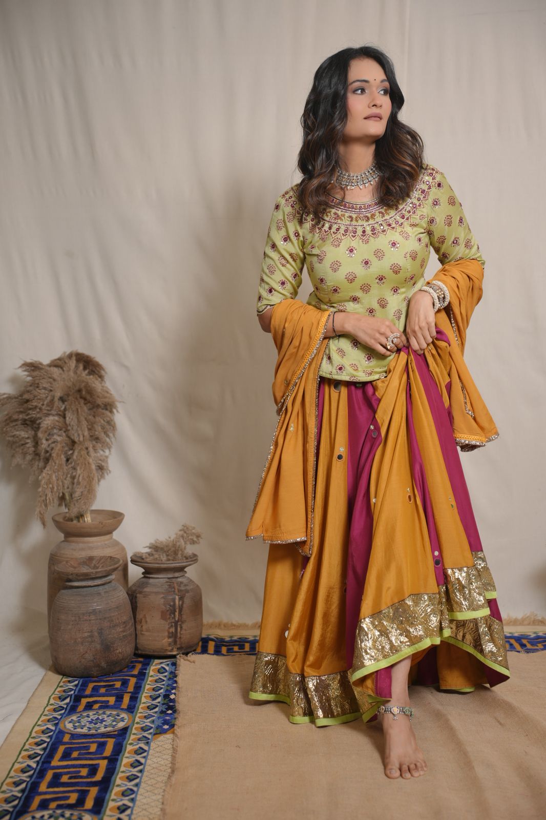 Prakriti Silk Block Lehenga