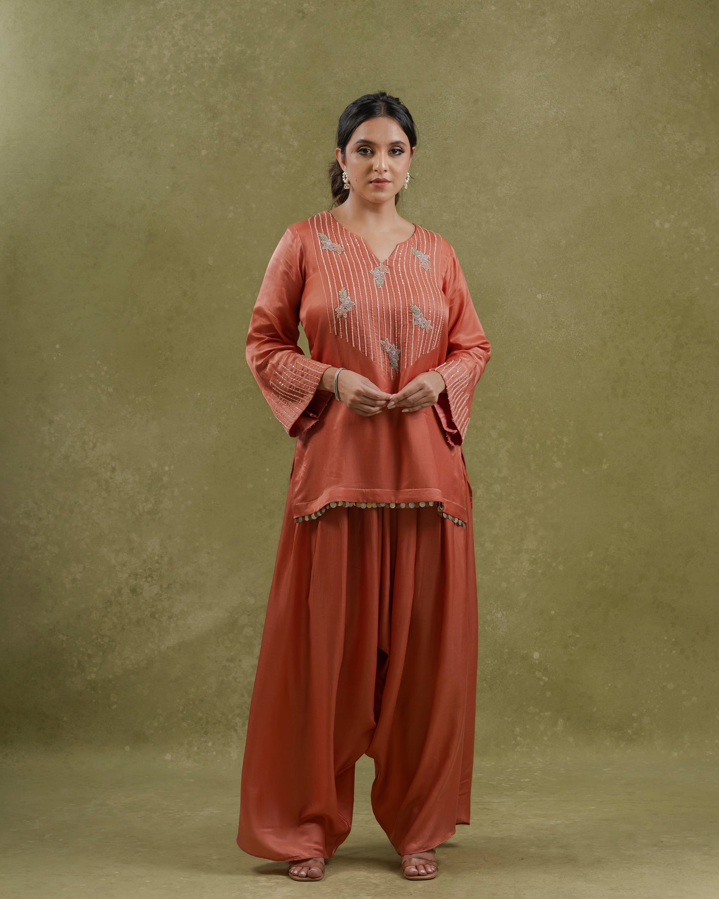 Peach Drape Set