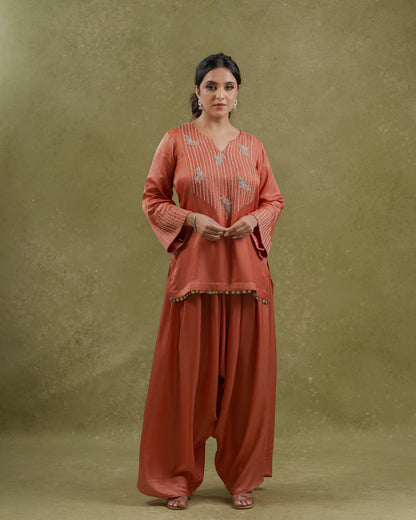Peach Drape Set