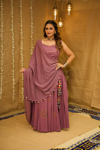 Lilac Leher Set