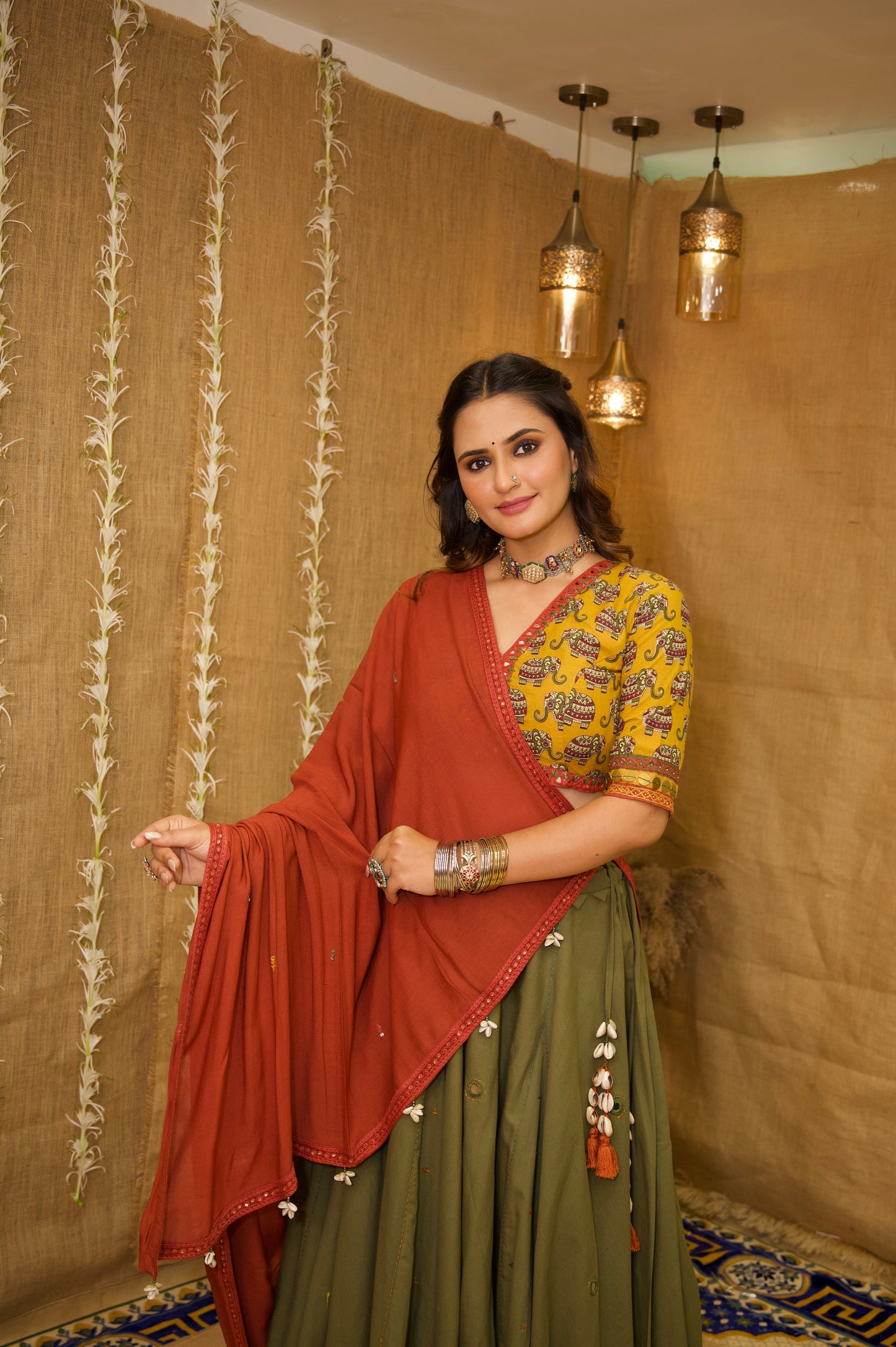 Olive Saanjh Set