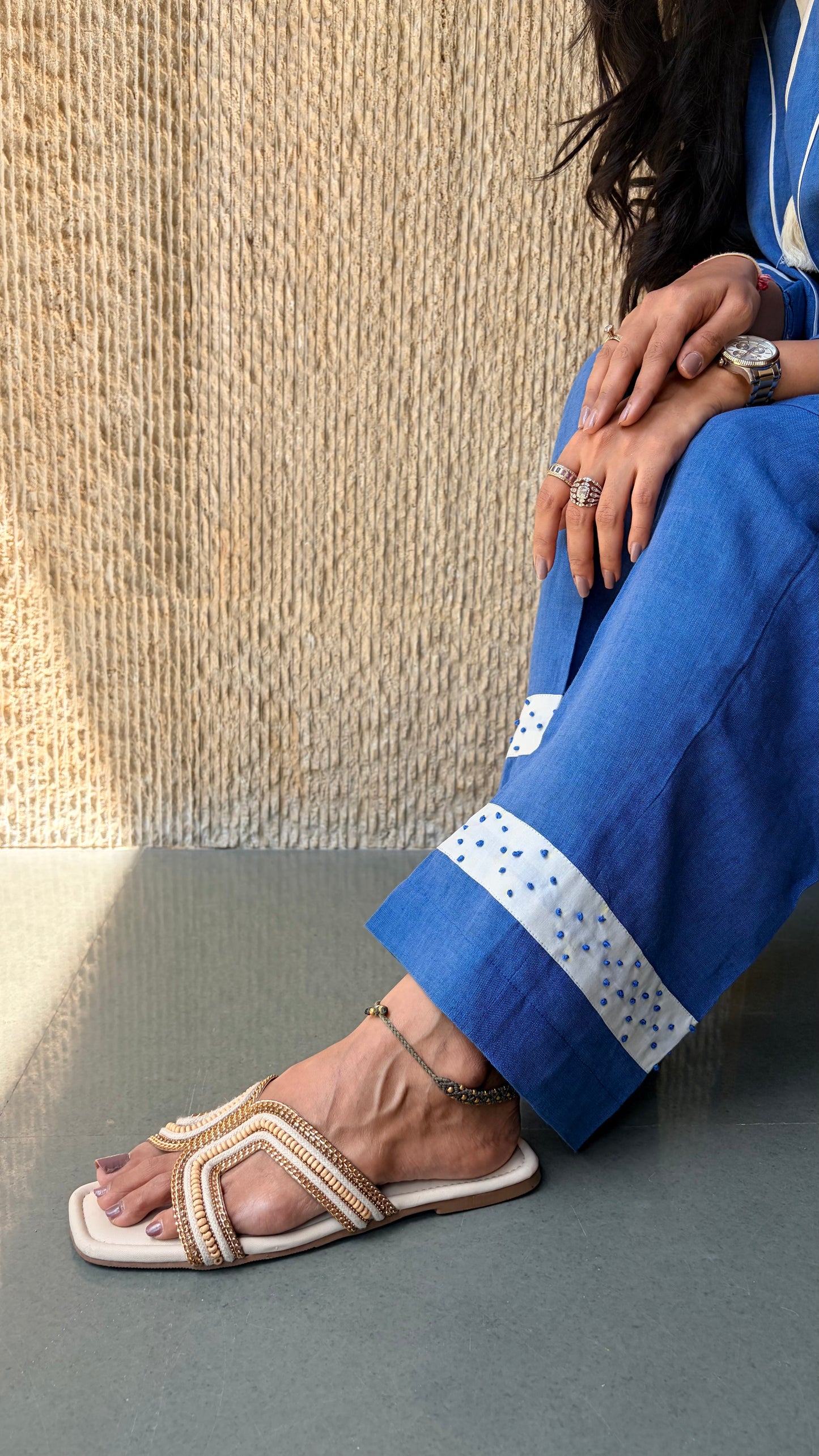 ‘Sapphire Solace’ Linen Set