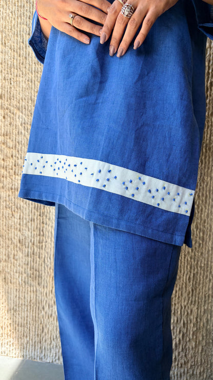 ‘Sapphire Solace’ Linen Set