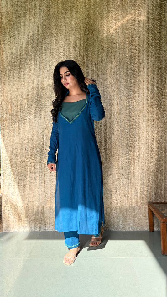 Prussian Blue Kurta Set