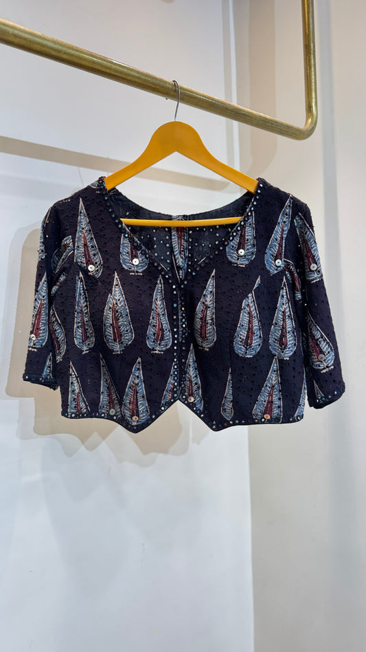 Hakoba Block Print Blouse