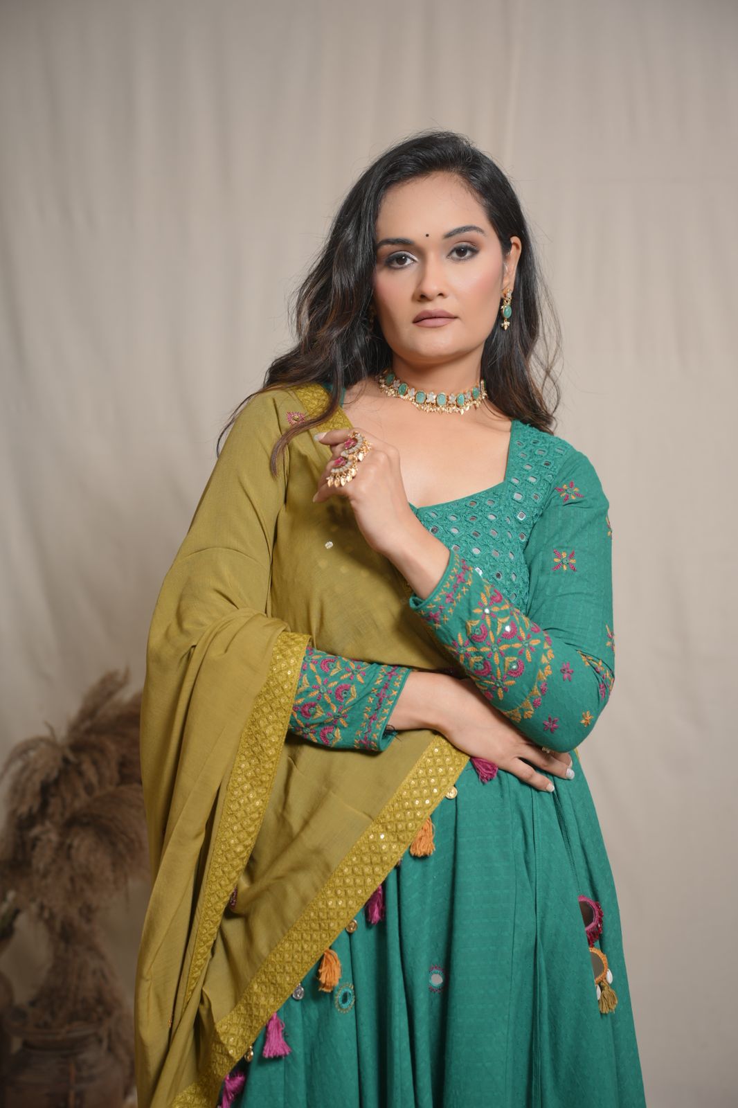 Chaavi Green Lehenga