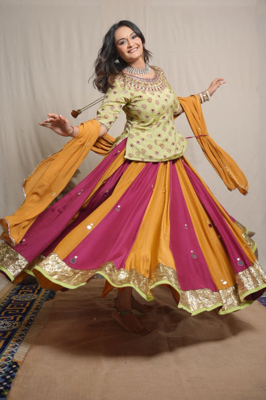 Prakriti Silk Block Lehenga